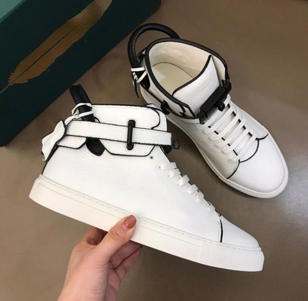 Perfect Designer Dusty Tricolor Lock Sneaker Shoes Genuine Leather High top Men Comfort Skateboarding Outdoor Casual Walking Shoes