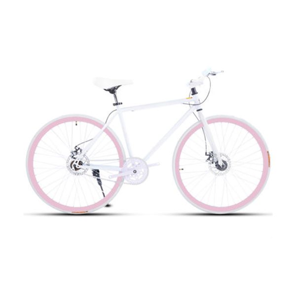 Dead Fly Road Bike Adult Women&#039;s Bicycle Student Male Double Disc Brake Live Sports Car 26-24 Solid Tire Racing
