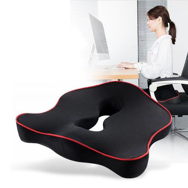 Memory Foam Seat Cushion Caudal Vertebra Protect Orthopedic Chair Pillow Coccyx Cushion Pad Car Seat Prevent Hemorrhoid Treat 201123