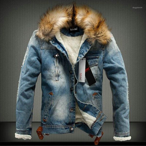 Men's Down & Parkas Men Jeans Jacket Coats Denim Thick Warm Winter Outwear Large Size 5XL Cold Parkas1