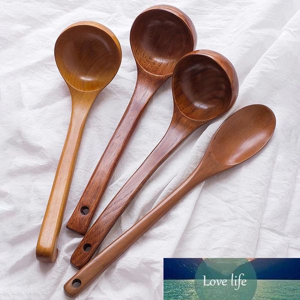 1Pcs Cooking Utensil Soup Spoon Nice Gift for Home Restaurant Kitchen Tool Stirring Multi Purpose Wooden