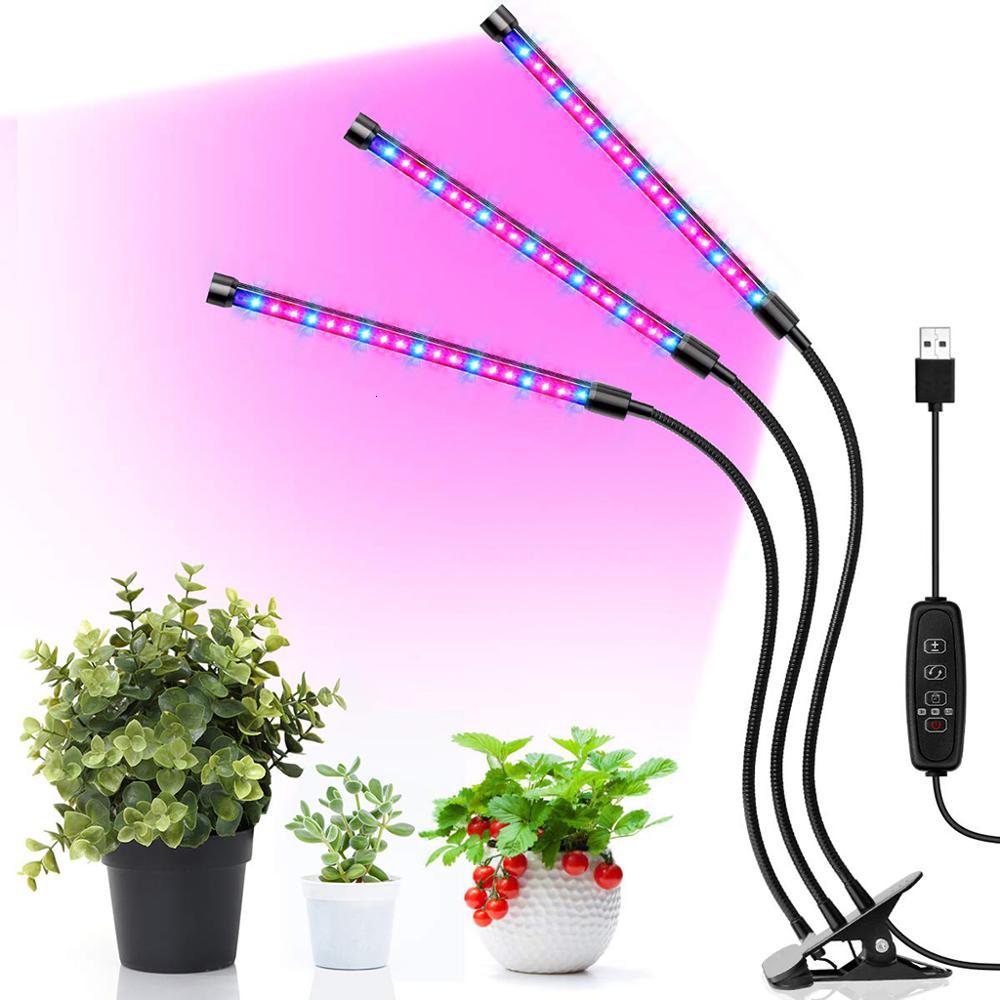 2021 New 5w 10w 15w Usb 5v Led Bulbs Plant Lights Auto on & Off with 3-6-12h Timer 5 Dimmable Levels Clip-on Desk Grow L315
