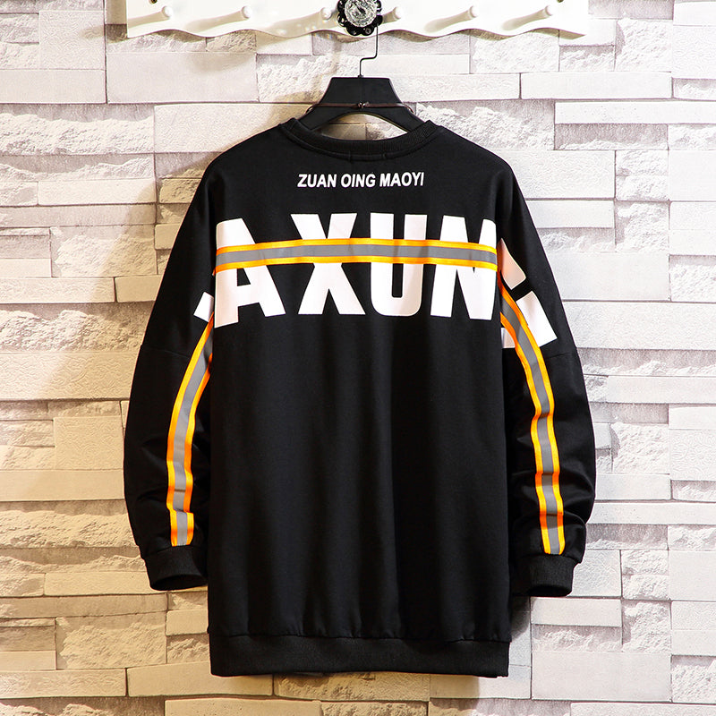 New Japan Casual O-neck 2021 Black White Hoodie Sweatshirt Men&#039;s Thick Fleece Style Hip Hop High Streetwear Clothing 1l40