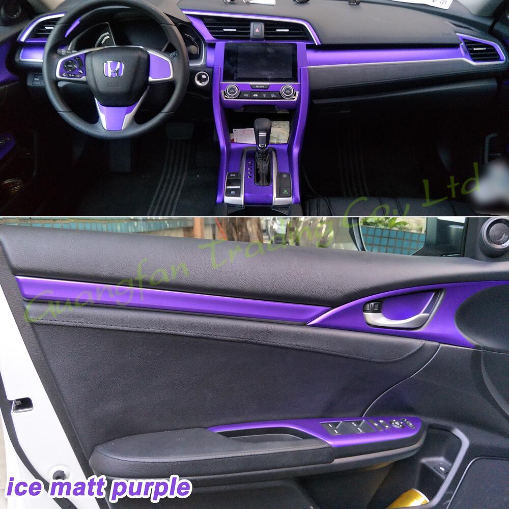 Interior Central Control Panel Door Handle 3D 5D Carbon Fiber Stickers Decals Car-styling Cover Parts Products Accessories For Honda Civic 10th Gen