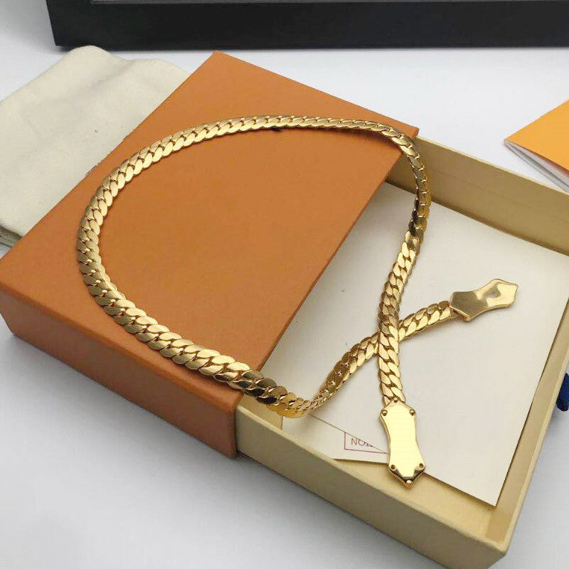 70CM Top Punk Stainless Steel Necklace Desinger Chains for Men Women Famous Curb Cuban Link Chain Chokers Vintage