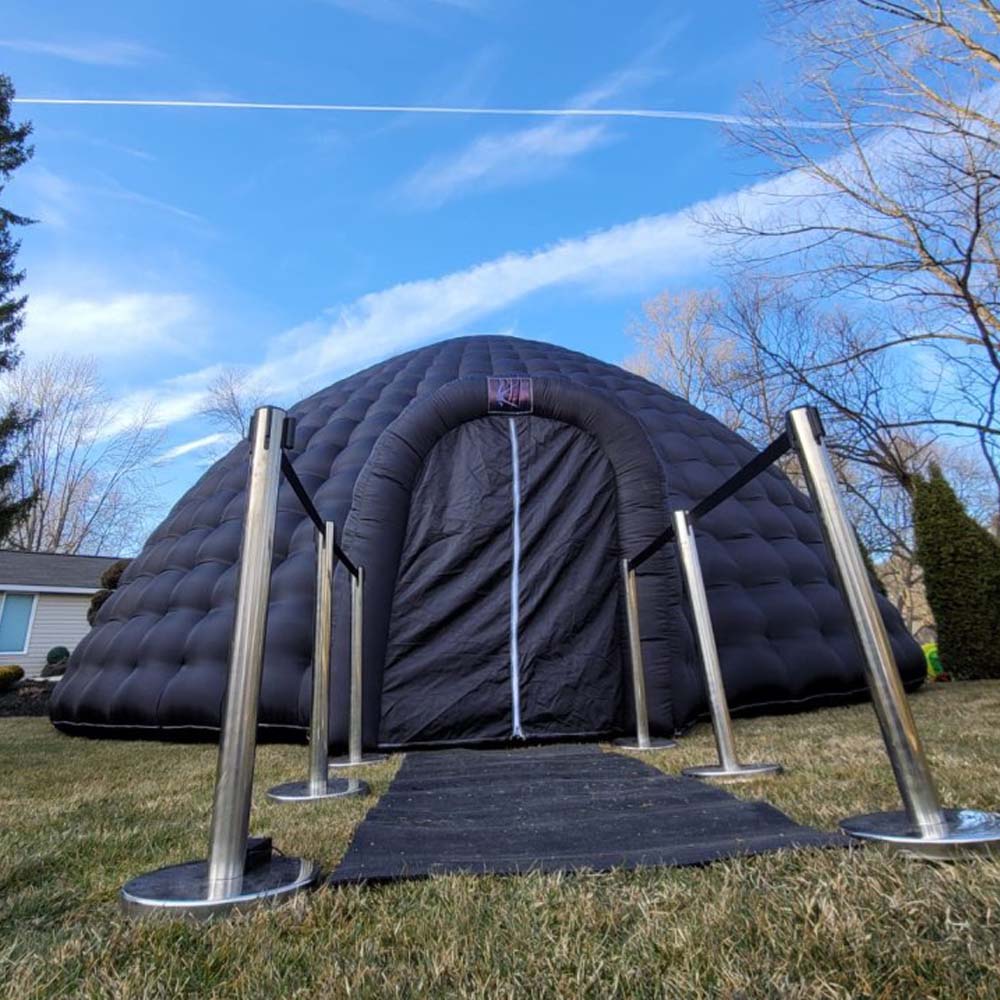 Custom 10m Black Giant inflatable igloo tent,outdoor air dome marquee- wedding party canopy for sale