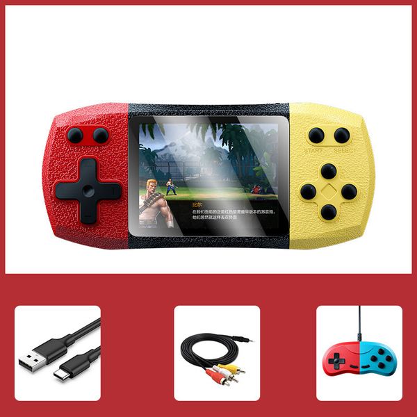 F1 Handheld Red-Blue 8 Bit Classic Retro Game Console Support AV Output TV Video Can Singles and Doubles Portable Gaming Players for FC Arca