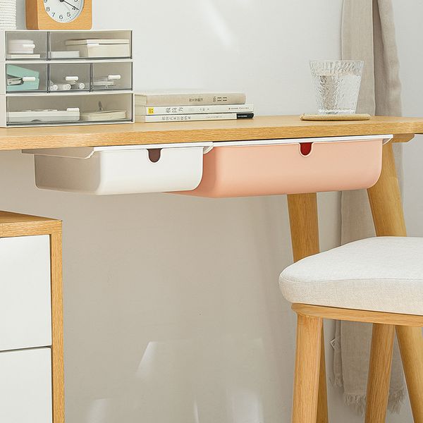 Hidden Drawer Storage Box under the Table Multi-Function Office Desk Cabinet Paste Finishing Box Large