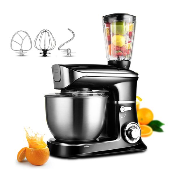 Multifunctional Dough Mixer 6 Speeds Cream Egg Whisk Blender Cake Bread Maker, 220V 6.5L