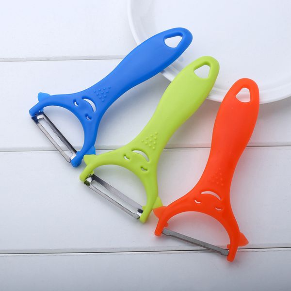 Multifunctional Peeler Melon Gadget Vegetable Fruit Carrot Potato Slicer Cutter creative smiley face Kitchen Cookig Tools DH9585