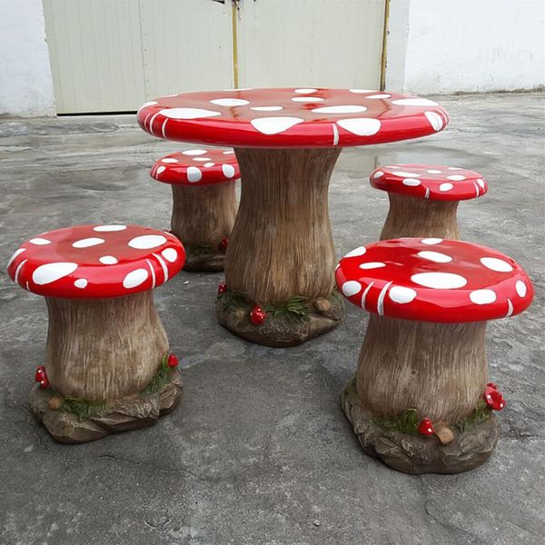 square Garden Sets leisure tables and chairs decorations beautiful mushroom table chair stools ornaments shoes stool