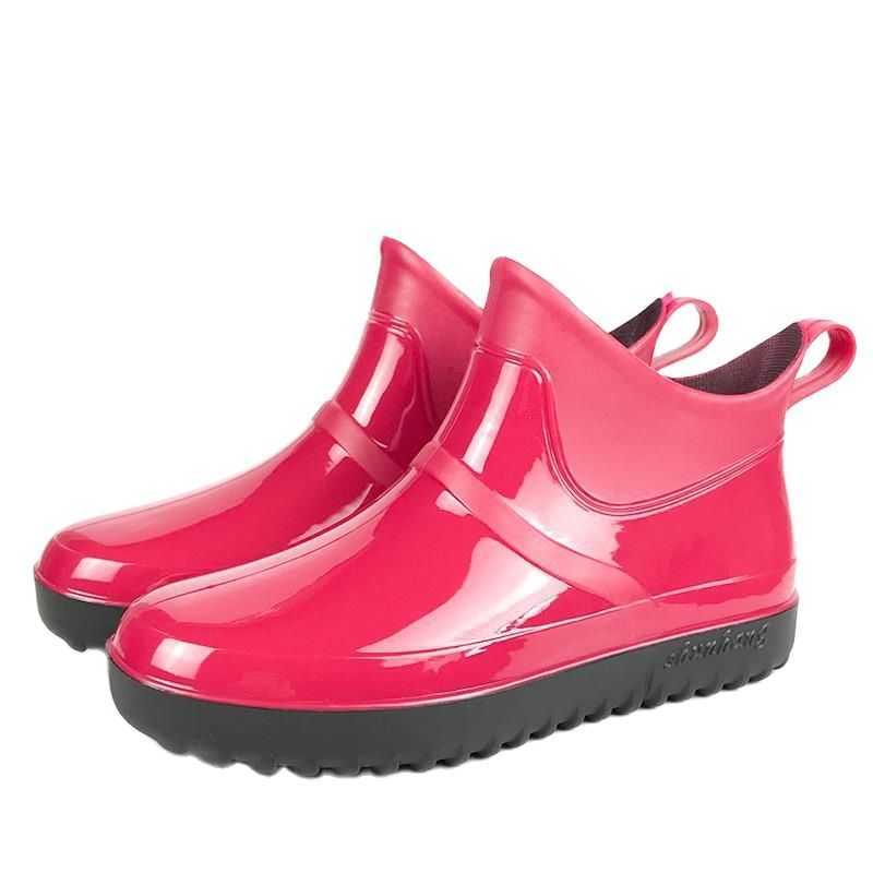 TopSelling Fashion Women&#039;s Rain Pipe Boots Non-slip Low-cut Waterproof Water Shoe Ankle Boot Galoshes Kitchen Rubber Shoes 44 Paris Designer