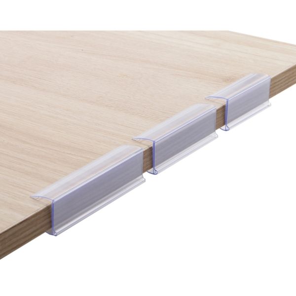 Price Tag Clip Strip Organizing Bookshelves Storage Store Inventory Durable Reusable Clear Pvc Plastic Wood Shelf Label Holders