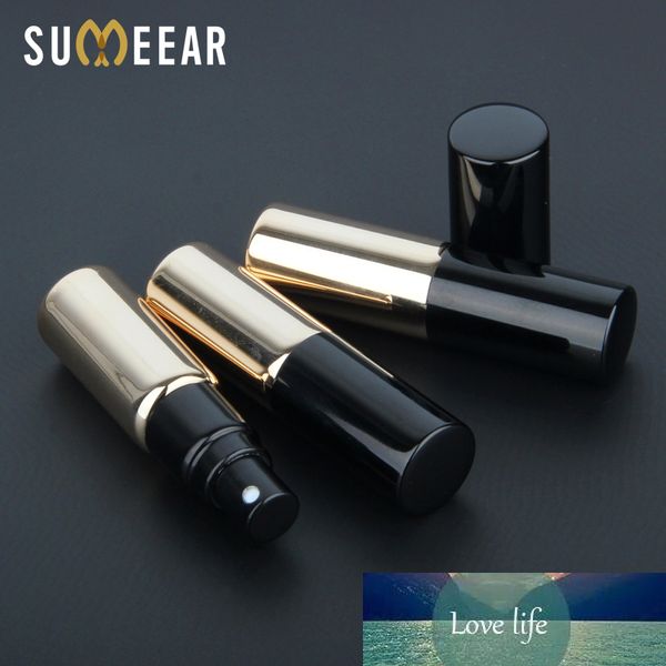 50 Pieces-Lot 5ml Portable Mini Aluminum Perfume Atomizer UV Glass Refillable Dispenser Spray Bottles Cosmetic Containers
