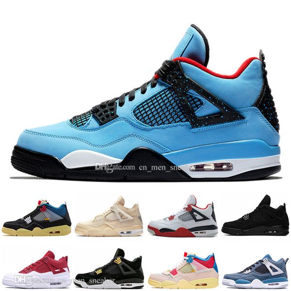 Guava Ice Noir Bred Sail Black Cat Men Basketball Shoes 4 4s Loyal Blue Cactus Jack Rasta Cements Royalty Mens Women Sports Sneakers
