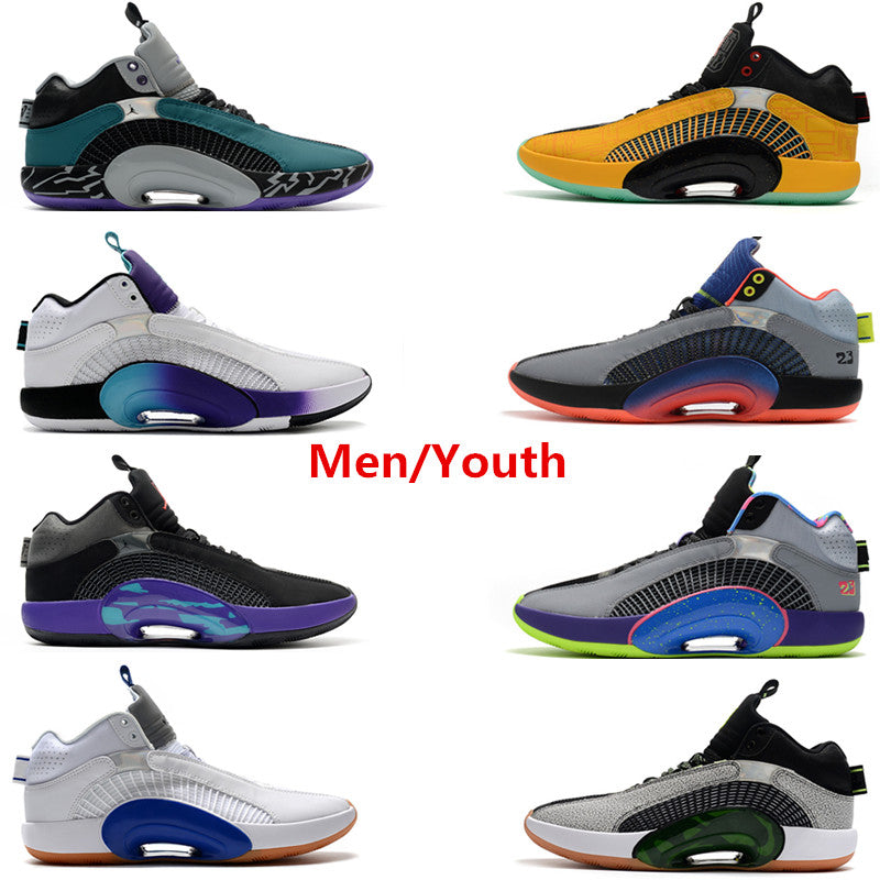 2020 Mens Shoes Michael 35s Jumpman Basketball shoes 35 for sale tennis Youth sports sneakers Black White red grey Pink sports shoes