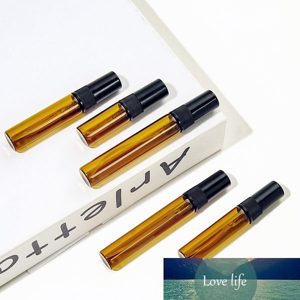 50pcs-lot 2ml 3ml 5ml 10ml Amber Glass Mist Spray Bottle Empty Refillable Perfume Bottle With Pump Sprayer Mini Glass Vials