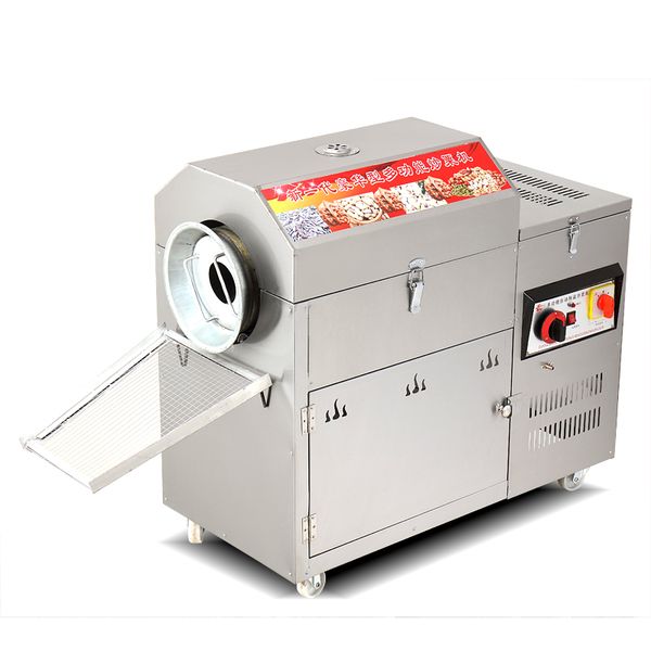 Commercial Horizontal Nut Baking Machine For Peanuts Sesame Seeds Chestnuts Chickpeas Stainless Steel Nuts Roasting Machines