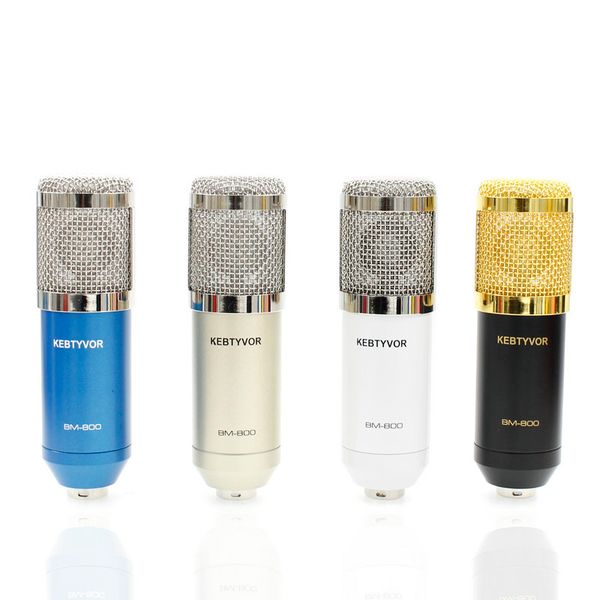 BM-800 Condenser Microphone, Cardioid Studio Recording Microphone with Shock Mount, XLR Cable