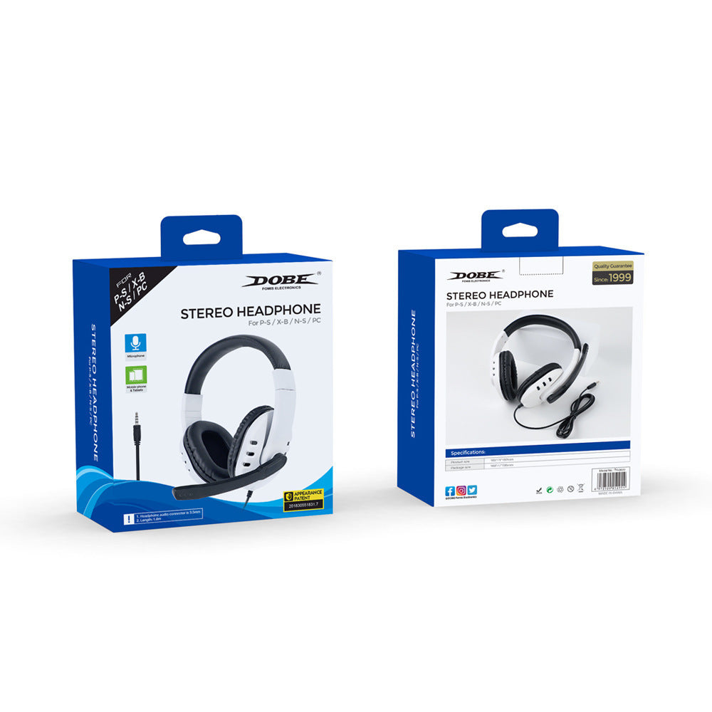 PS5 Gaming Headset Retractable Headband Noise Cancelling MIC Wired Headphones for PS5-PS4-Switch-ONE-360-PC with Retail Box DHL