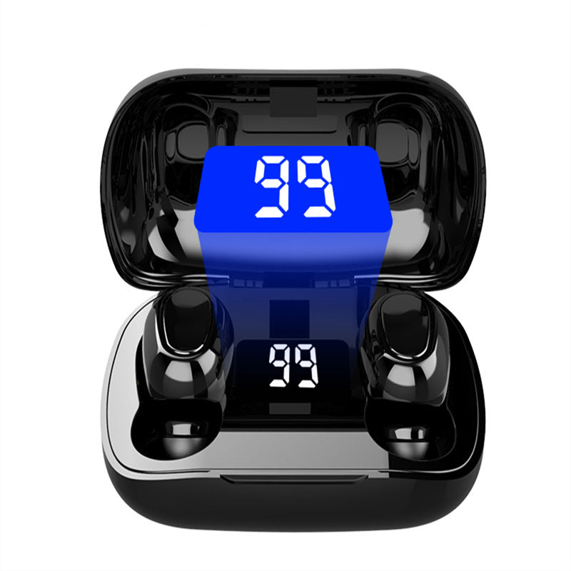 Wireless Earphones TWS Bluetooth Earphone V5.0 Headphone NFC Stereo Earbuds LED Display Touch Control 350mAh Headset Cell Phone Earphones With Mic