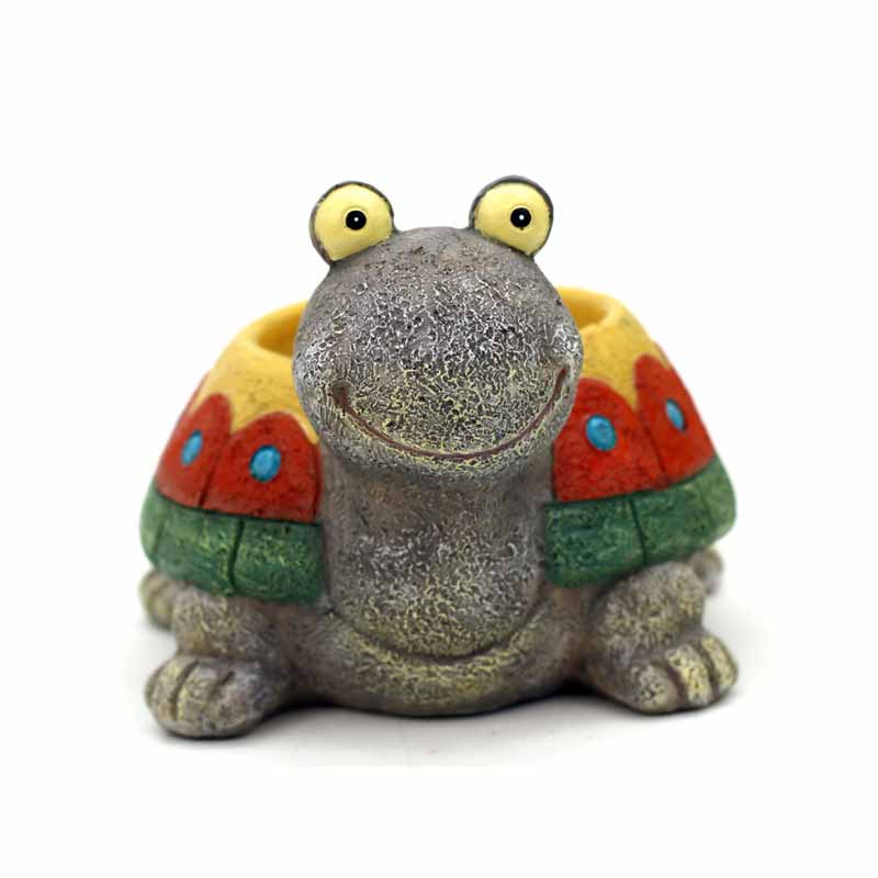 Turtle Plant Pot Flowerpot Animal Garden Pots Resin Succulent Pots Planter Bonsai Plant Holder for Home Office Desk Mini Ornament
