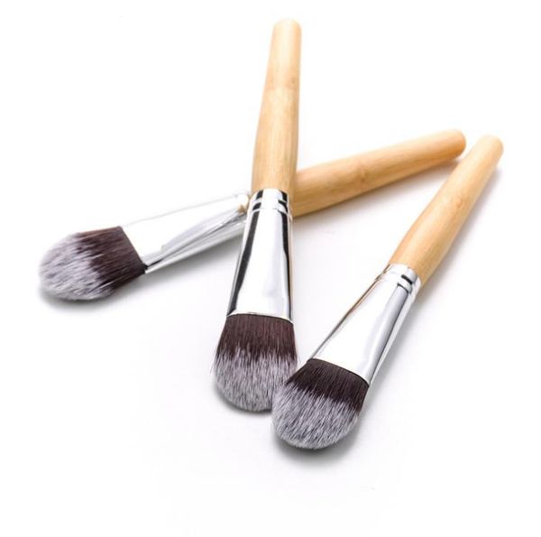 2020 Facial Mask Brush Cosmetic Tool Makeup Foundation Brush Fiber Hair Bamboo Handle Powder Concealer Face Mask Brushes Tool