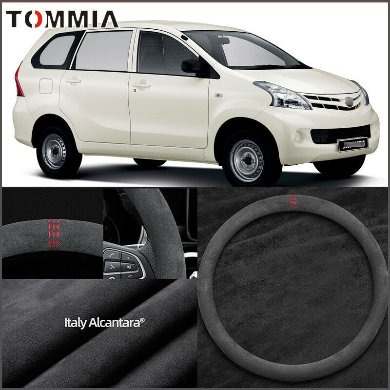 38CM Non-slip Black Alcantara Suede Car Steering Wheel Cover For Toyota Avanza