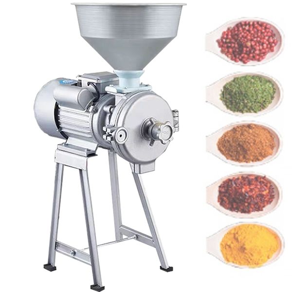 Electric animal poultry feed corn grain wheat crushing pulverizing mill-maize sorghum stuff grinder-rice pulp making machine