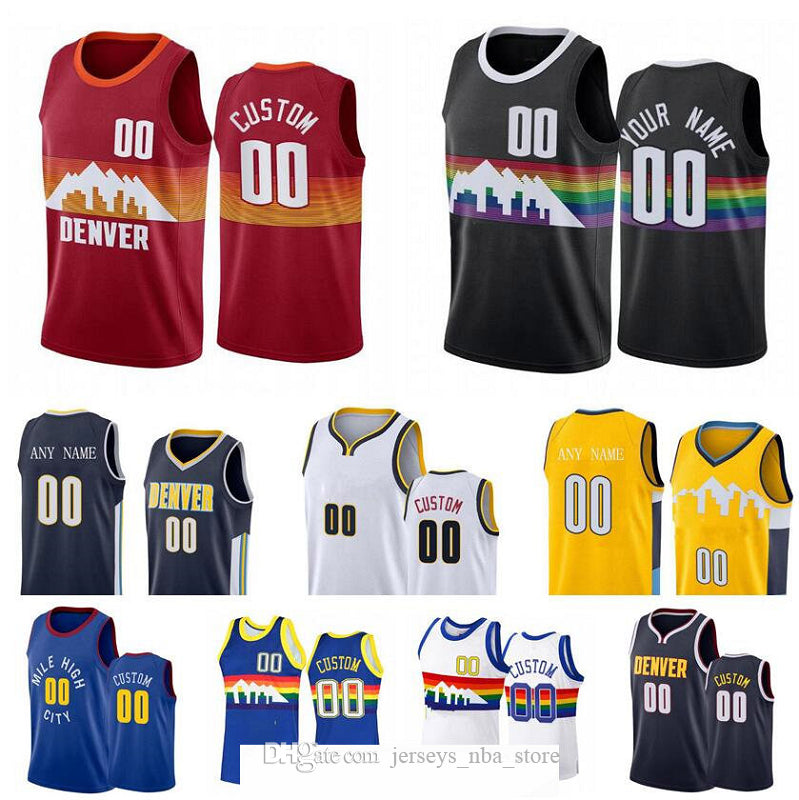 Custom men youth Jokic#15 Murray#27 Zeke Nnaji DenverCity Team Jersey Social Recap Any name and number Swingman city Jersey
