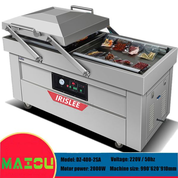 DZ-4002SA Double Chamber Vacuum Packing Machine Food Automatic Vaccum Package Sealer Equipment Sealing Devicebag sealing machine