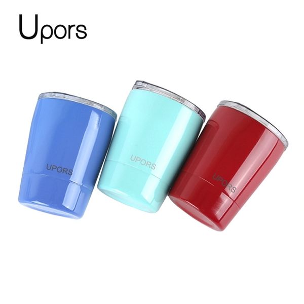 UPORS 8OZ Tumbler Stainless Steel Coffee Mug Double Wall Vacuum Insulated Tea Cup With Lid Travel Mug Yerba Mate Gourd 201204
