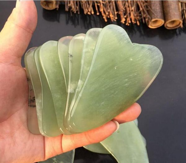 Wholesale 300pcs Natural Jade Gua Sha Skin Facial Care Treatment Massage Jade Scraping Tool SPA Salon Supplier Beauty Health Tools#891204