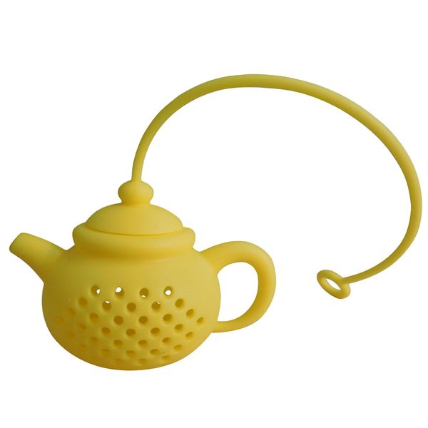 Silicone Teapot Shape Tea Filter Safely Cleaning Infuser Reusable Tea Coffee Strainer Tea Leaks Colorful Brew Bag Kitchen Tools Infusor De T