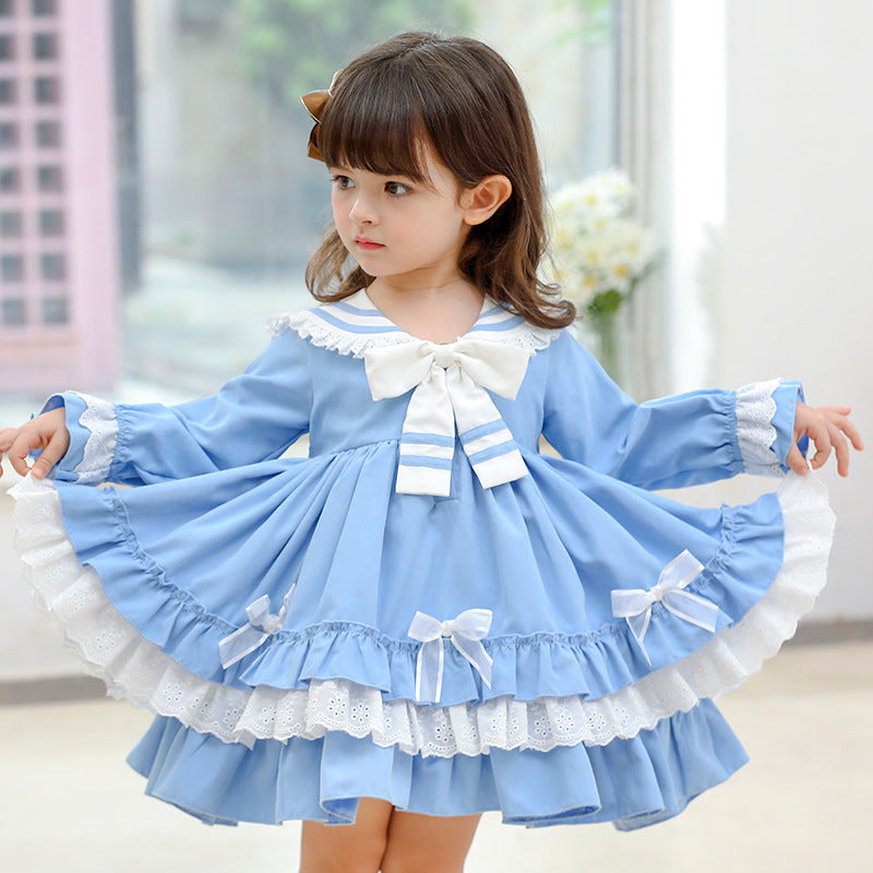 Girls Spanish Clothes Children Lolita Ball Gowns For Baby Girl Birthday Baptism Party Dresses infant Vintage Princess Vestidos