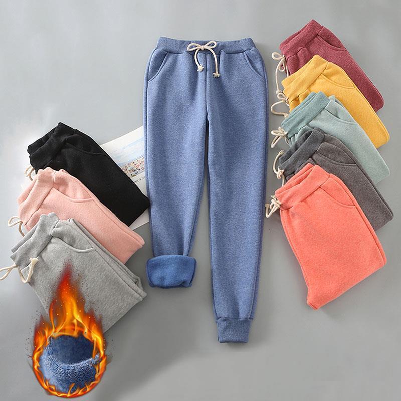Autumn Winter Harem Warm Pants Womens Thick Velvet Cashmere Pant Candy Color Women Loose Causal Trousers M-XL