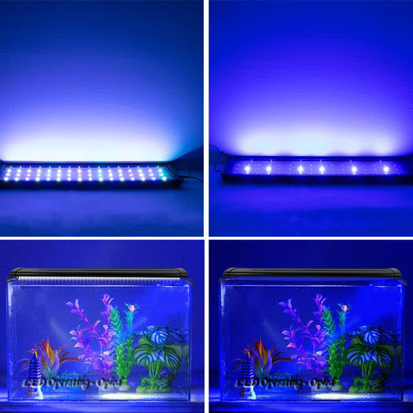New 18W 66LED Full Spectrum Sea Coral Lamp light 35.43inch Black long-lasting brightness (Suitable For 35.43-43.3inch Long Aquarium)