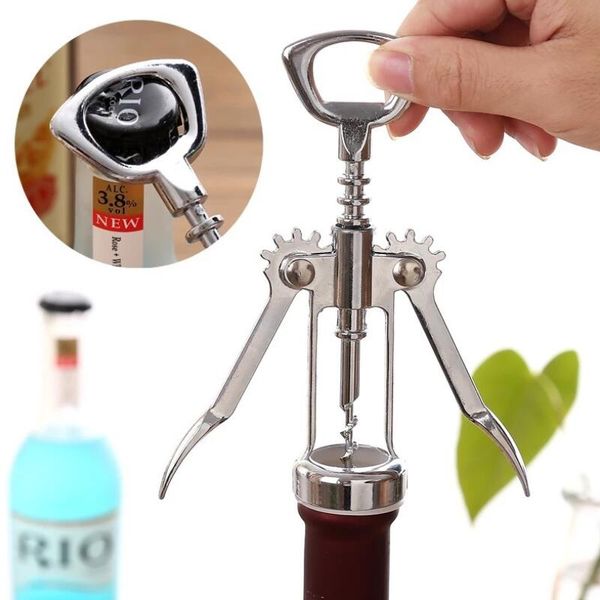 Wine Bottle Opener Glossy Silver Zinc Alloy Corkscrew Wine Opener High Grade Wine Opener Promotion Gifts LX4183
