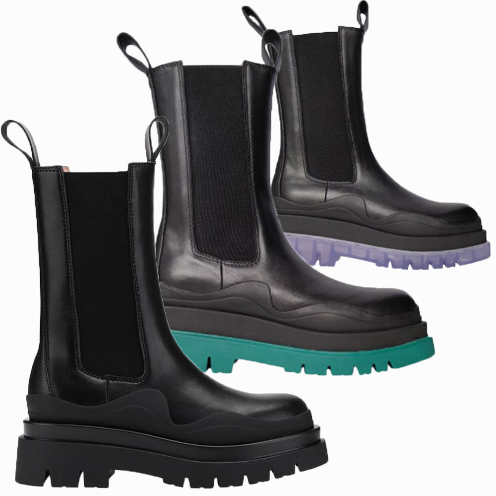 2021 Classic Bottega-booties TIRE BOOTS Man women platform chunky boot lady boot luxury designer women boots Mid-Calf designer boots 39--45