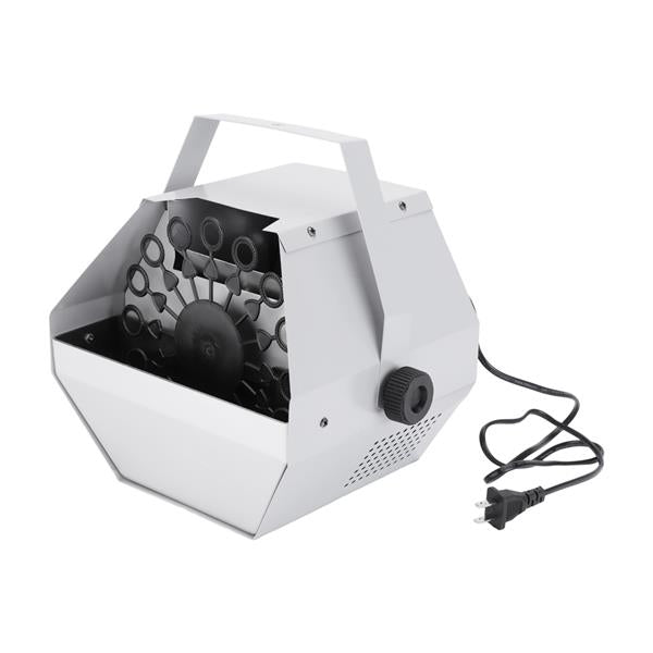 New Design 30W AC 110V Automatic Mini Bubble Maker Machine Auto Blower For Wedding-Bar-Party- Stage Show Silver