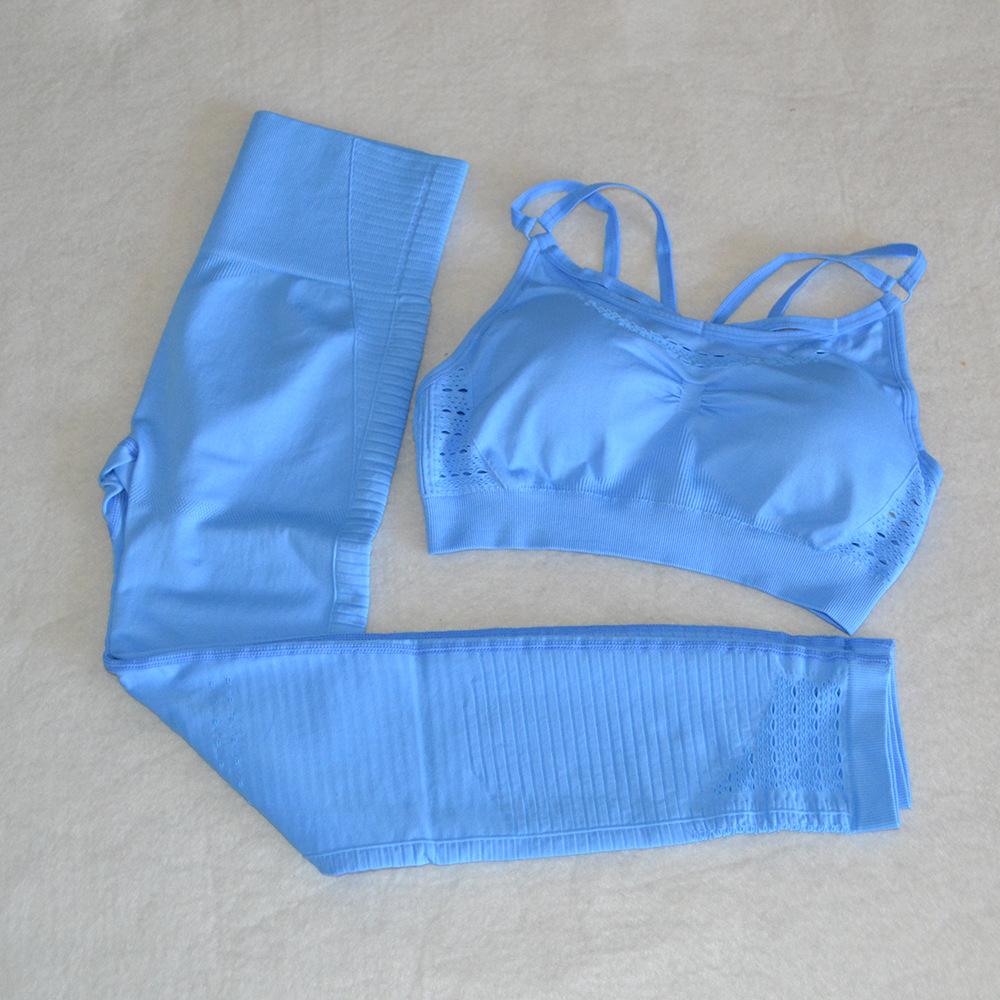 Tracksuits Seamless Yoga Sets Gym 2 Piece Set two Workout Clothes for Women Fitness Clothing Sportswear Sports Bra and Leggings Sport Wear indoor Mu