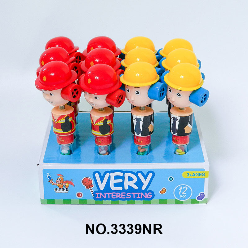 Candy toys, shaking head whistle toys, funny shaking head dolls shaking head whistle candy toys, and delicious candies are delicious and fun