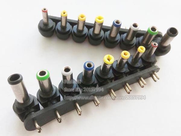 Computer Connectors, 8PCS-Set Universal DC AC 2 Pin Plug Charger Tip Power Adapter Notebook Laptop-4Sets
