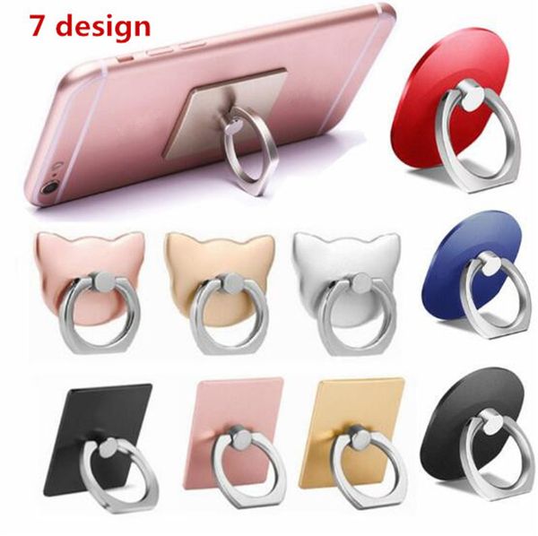 Universal Cell Phone Finger Ring Holder 360 Degree Cartoon Phone Grip Stand Holders Lazy Buckle For iphone XS MAX XR X Smartphone Bracket