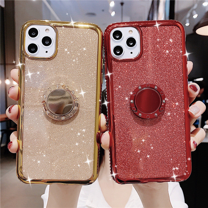 NEW Diamond Phone Shell Case with Bracket Diamond Luxury Glitter CellPhone Cases for iPhone 14 13 12 11 Pro Max Xr X Xs 7 8 6S Plus