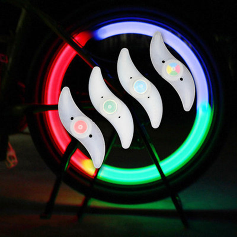 2PCS Flashing LED Bike Bicycle Cycling Willow Wheel Wire Tyre Bright Spoke Light Lamp Mountain Road Bike Bicycle Lights Valve