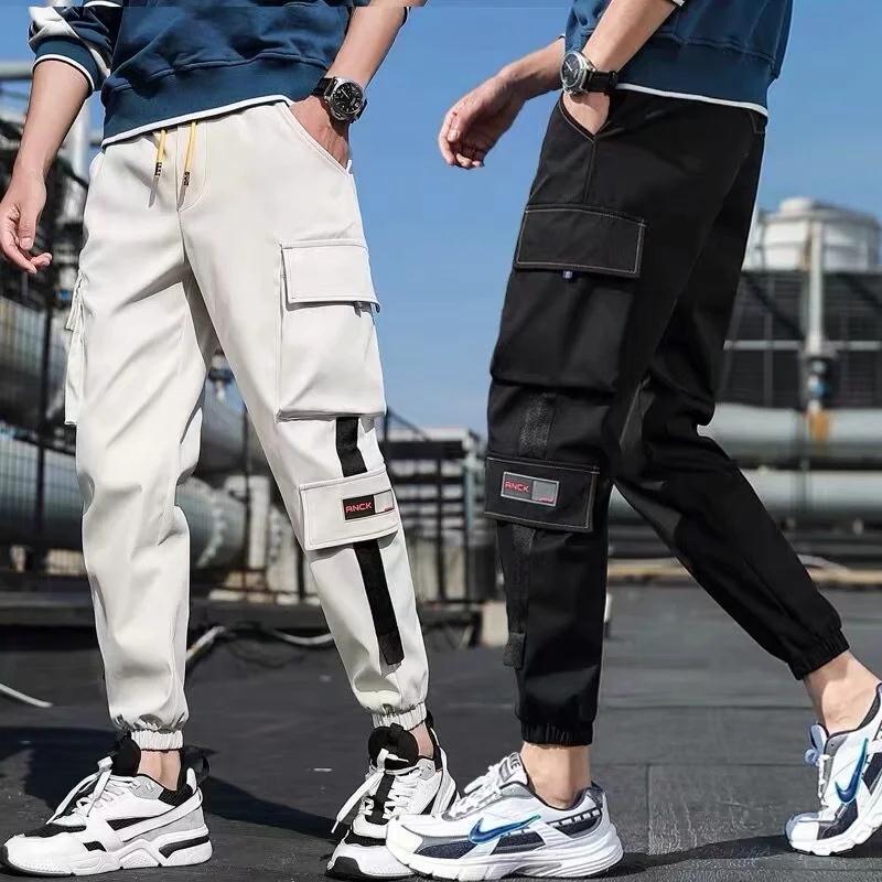 Sports overalls men&#039;s autumn and winter tide brand loose straight leggings casual pants men&#039;s Korean pants wholesale