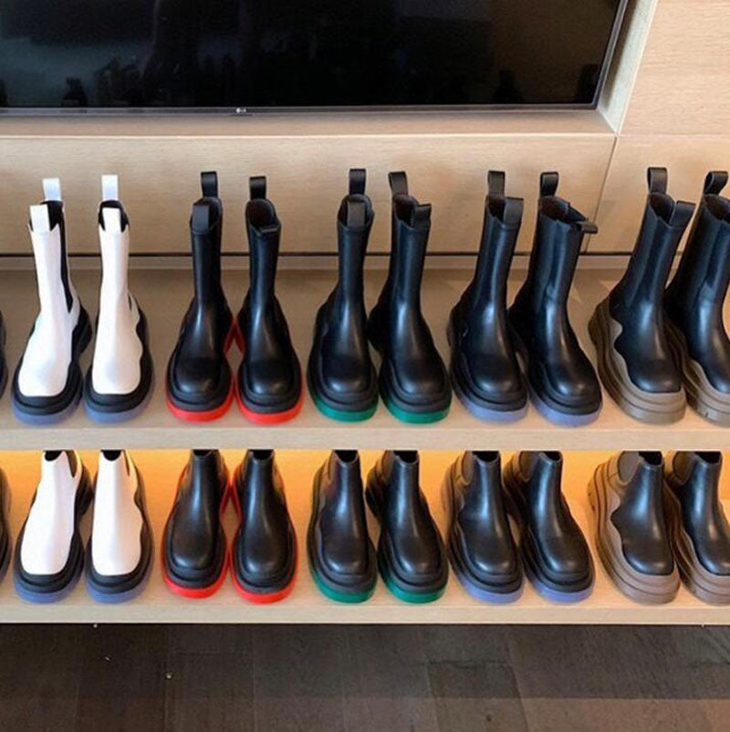 Designer boots 2021 new fashion luxury Mid-Calf booties TIRE BOOTS women platform chunky boot lady boot luxury designer women boots 35--40