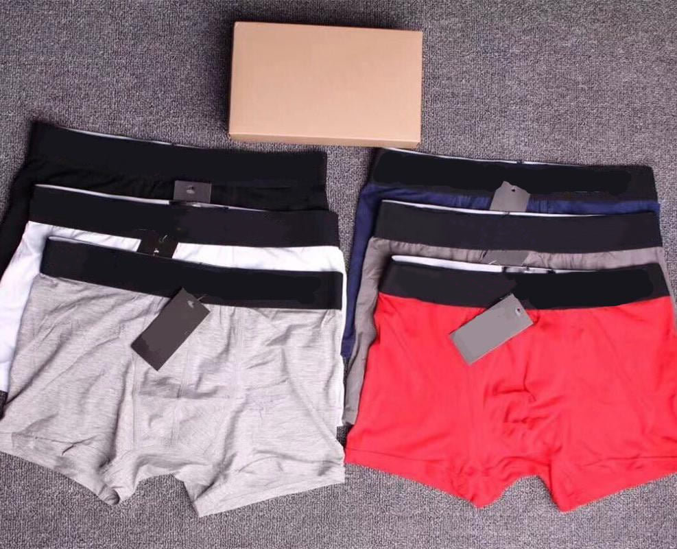 mens Underpants underwears boxers short briefs Pure cotton panties knickers breathable boxer youth pants head colors Without box