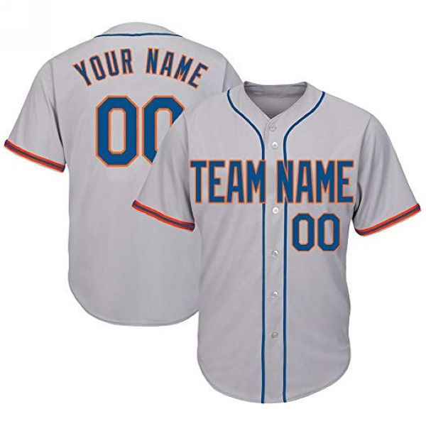 Custom Gray York Style Baseball stitched Jersey Any name number mens women Youth jerseys Personality